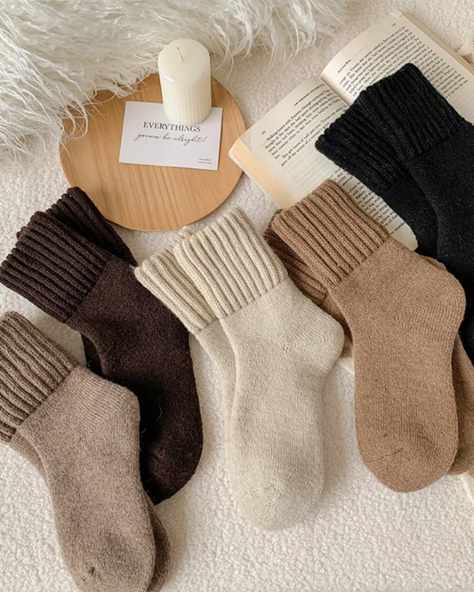 The Knitted Fleece Socks - 5 Pairs Pack